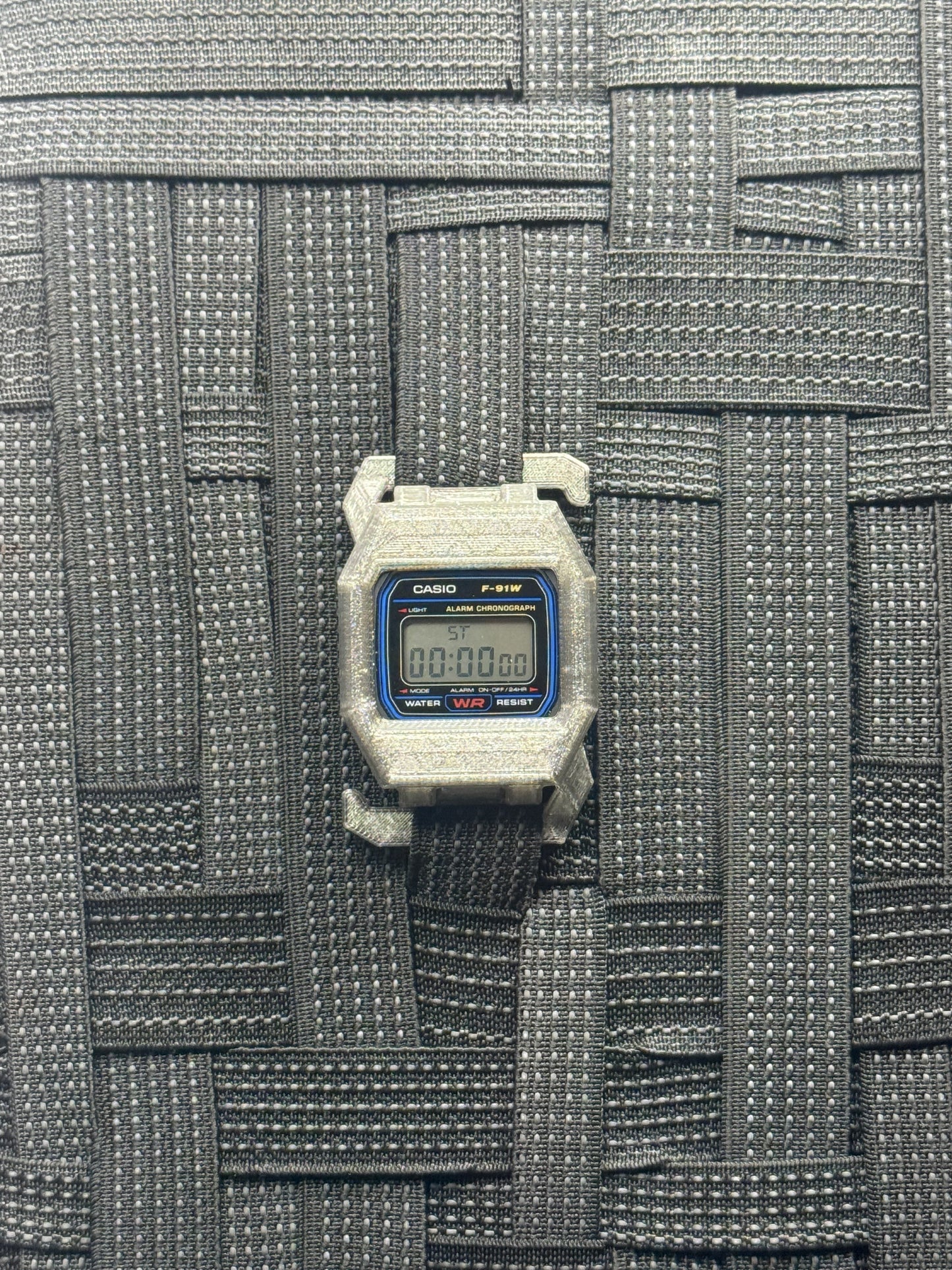 F91 Molle Case — Smokey Grey on MOLLE webbing